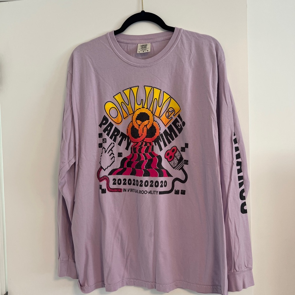 Purple Graphic Long Sleeve Shirt - Bonnaroo 2020